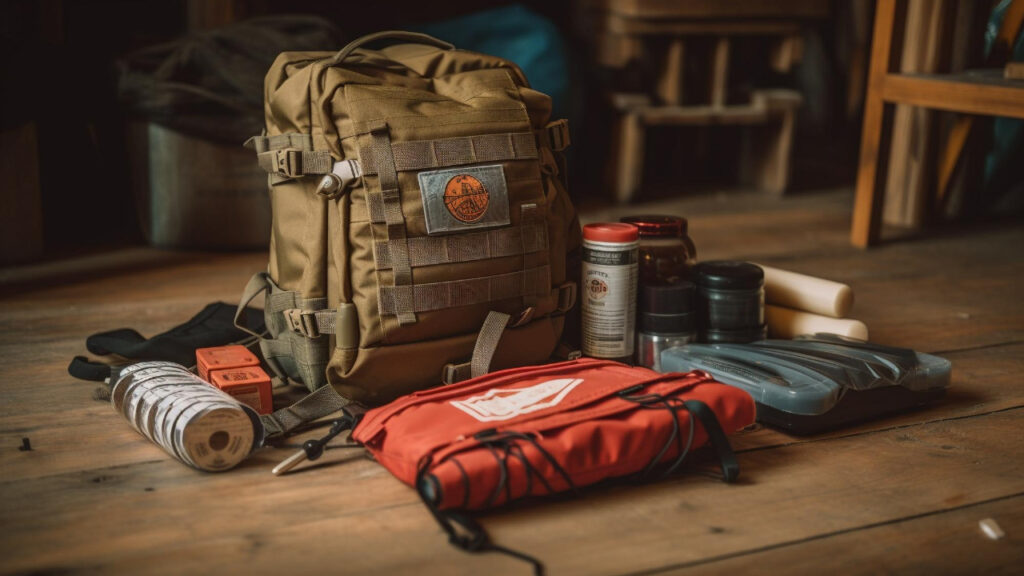 Backpack and hiking gear prepared for outdoor adventure
