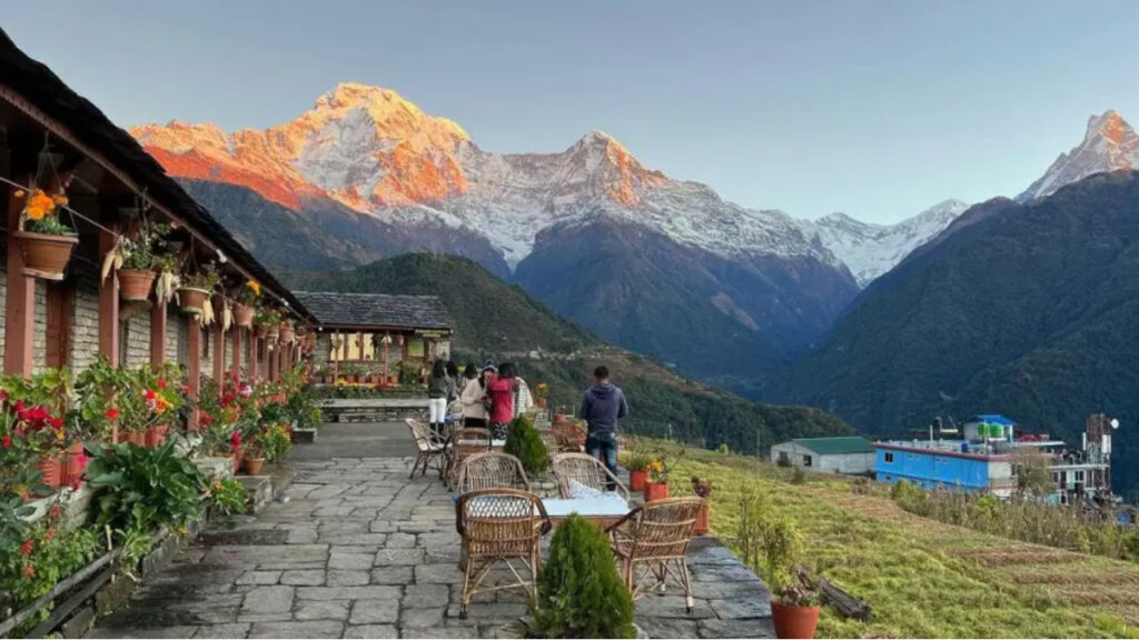 Ghandruk village with Himalayan views